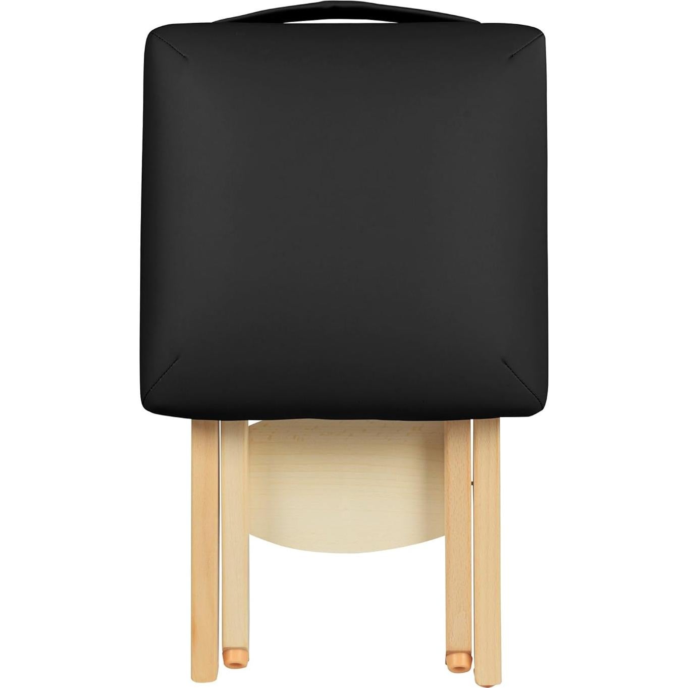 Taburete de Masaje Plegable Master Massage, Madera Negra, 2.27 kg