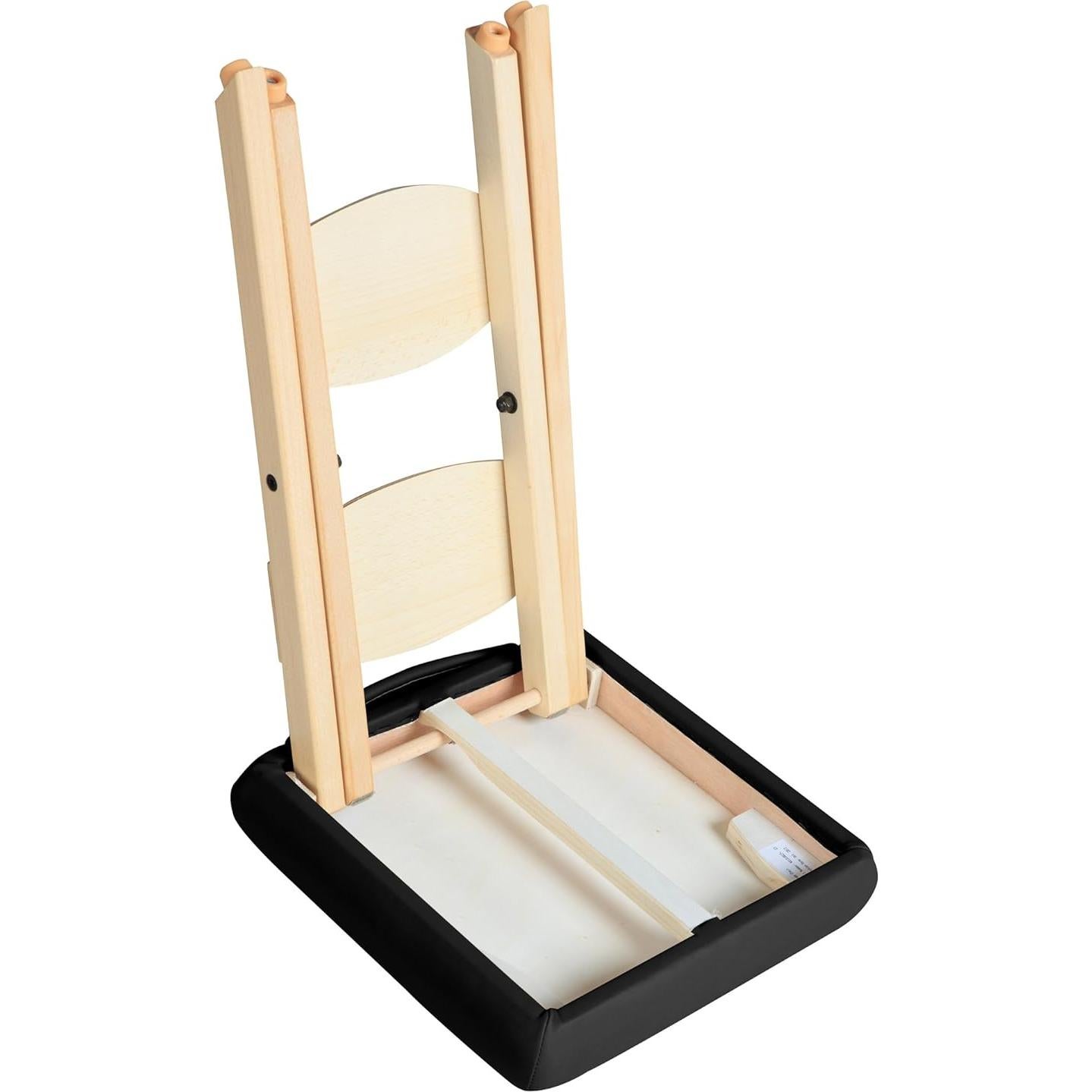 Taburete de Masaje Plegable Master Massage, Madera Negra, 2.27 kg