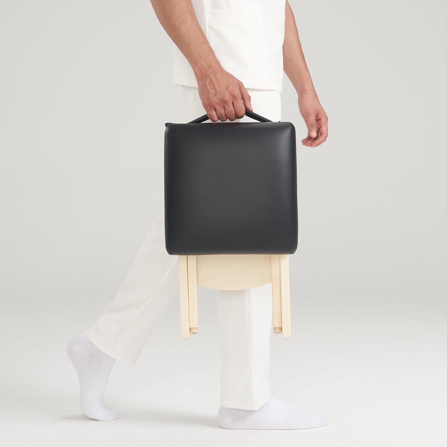 Taburete de Masaje Plegable Master Massage, Madera Negra, 2.27 kg