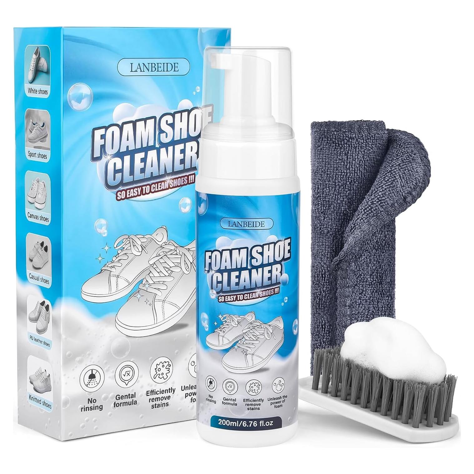 Kit de Limpieza de Zapatos LANBEIDE 191 g - Espuma Blanca