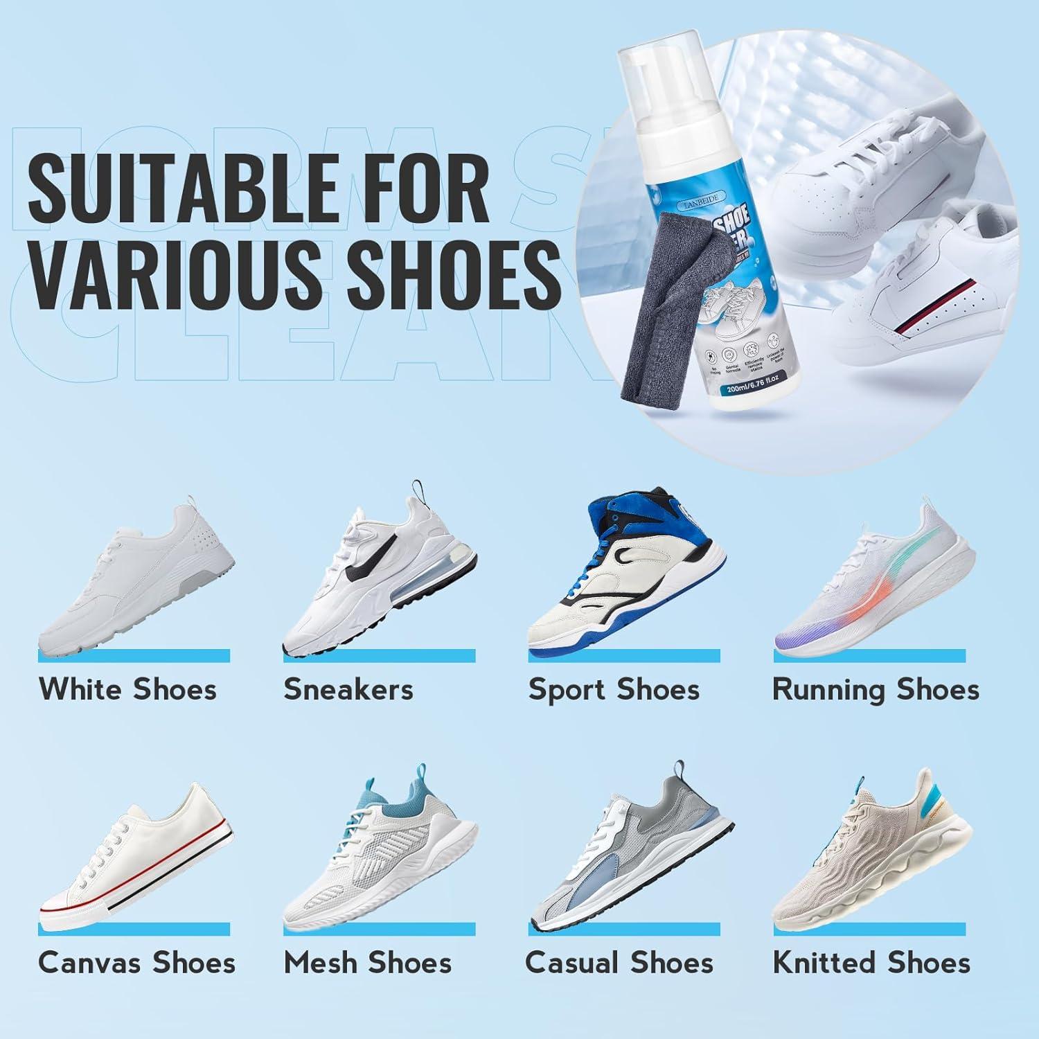 Kit de Limpieza de Zapatos LANBEIDE 191 g - Espuma Blanca