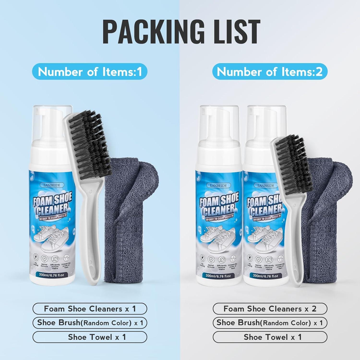 Kit de Limpieza de Zapatos LANBEIDE 191 g - Espuma Blanca