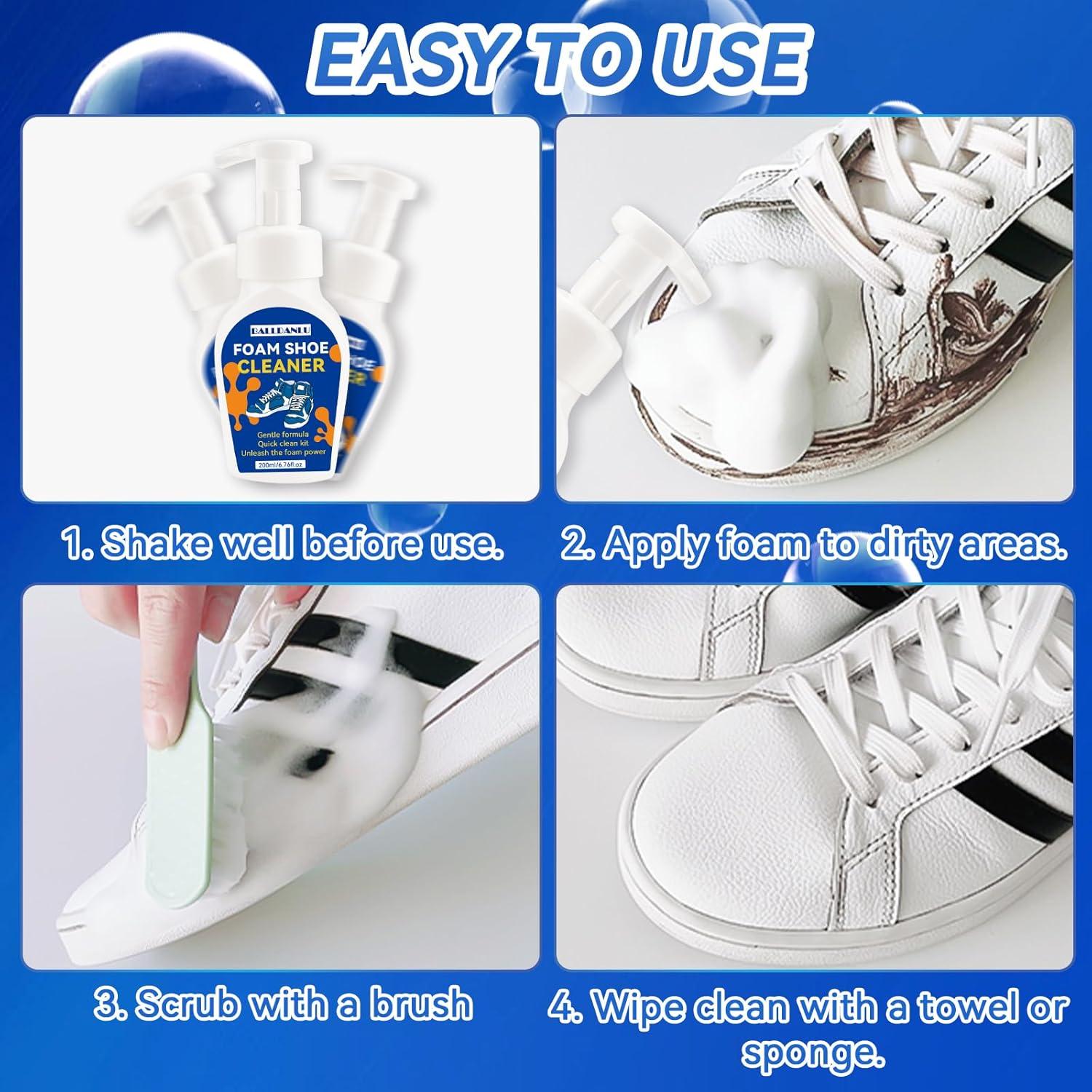 Kit Limpiador de Zapatos Blancos Balldanlu 308g Sin Enjuague