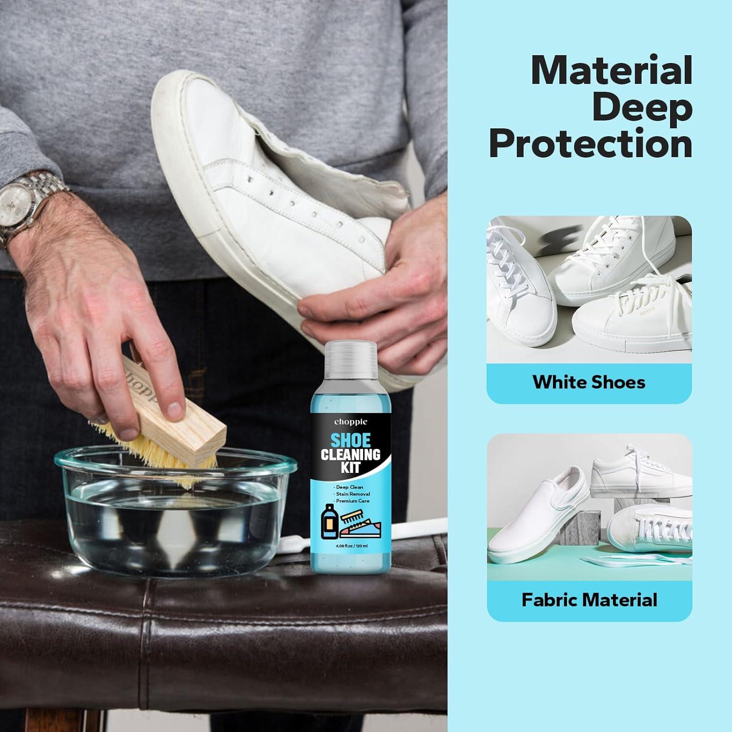 Kit de Limpieza de Zapatos Choppie 120 ml + Cepillo - Ecológico