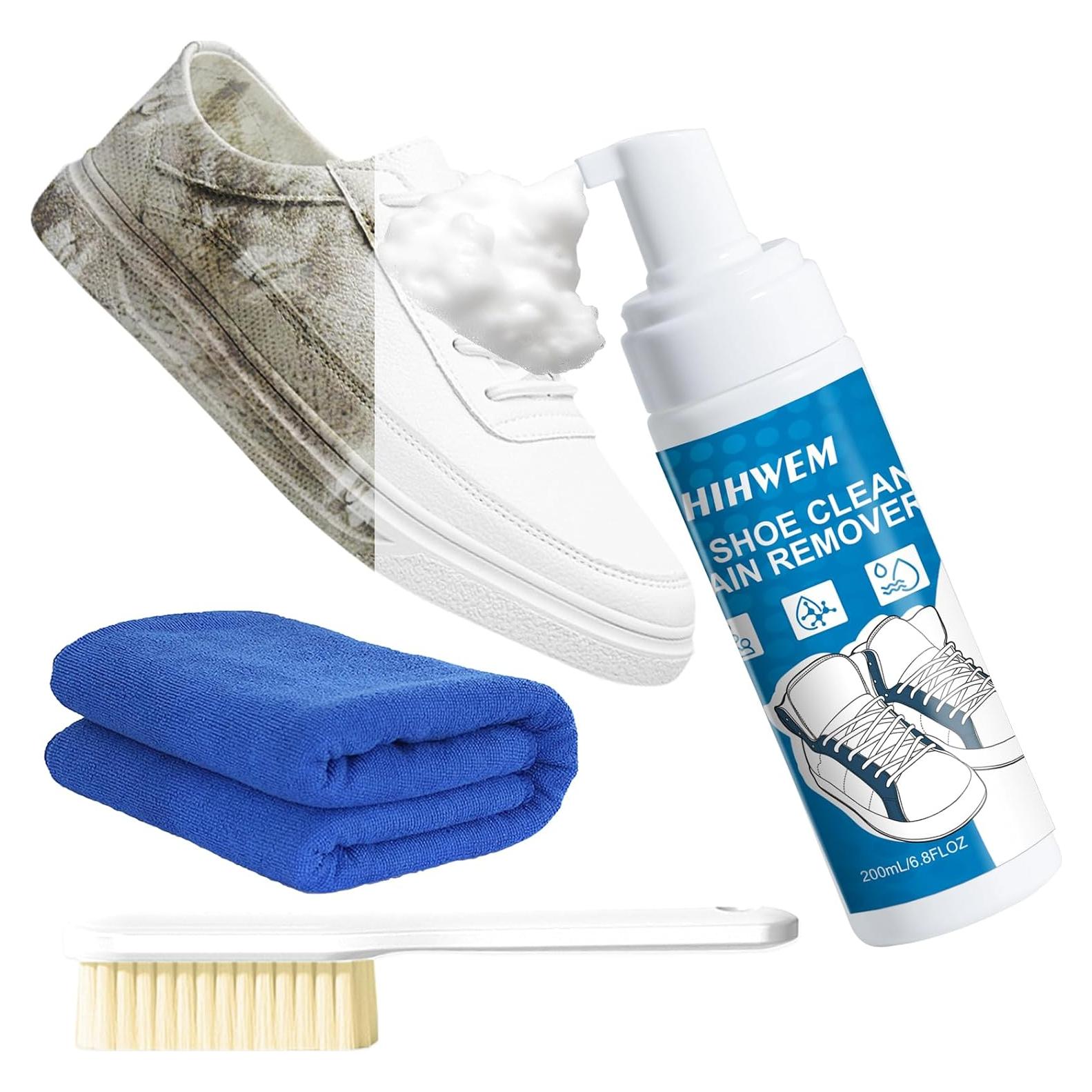 Kit Limpiador de Zapatos 3-en-1 con Espuma y Cepillo