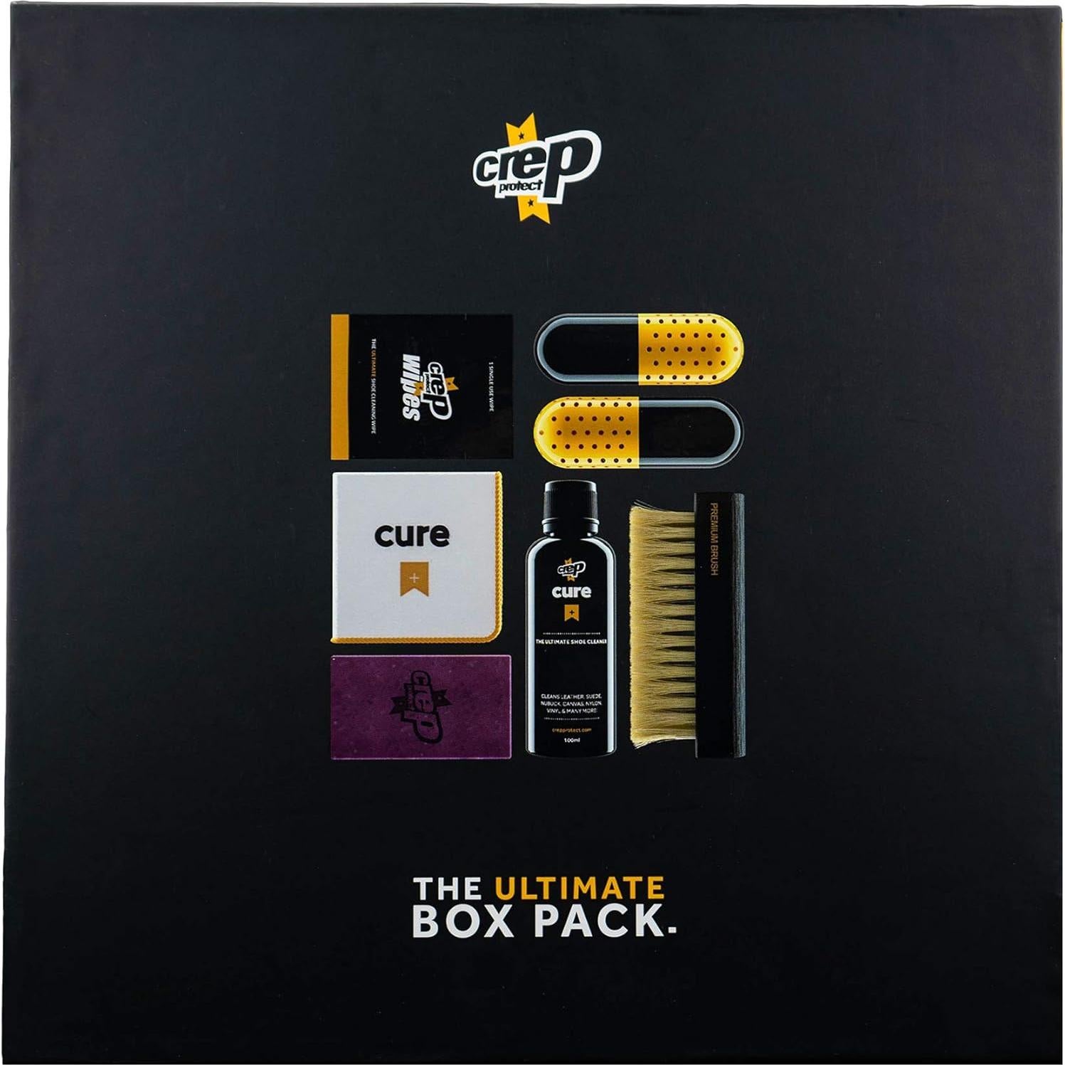 Crep Protect Shoe Care Pack - Premium Sneaker Cleaning Kit with 6 x Sneaker Wipes, 2 x Pill, Eraser, 3.5 oz Cleaning Solution, Microfibre Cloth & Brush