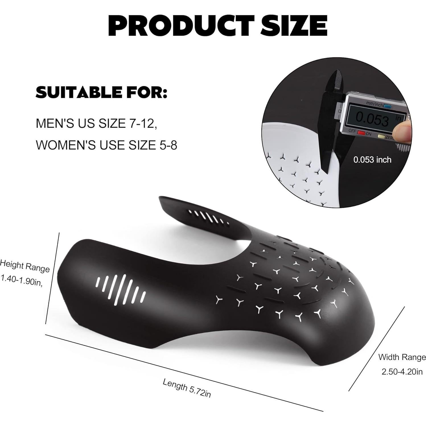 6 Pares Protectores de Pliegues para Zapatos TUPEED - Talla 7-12