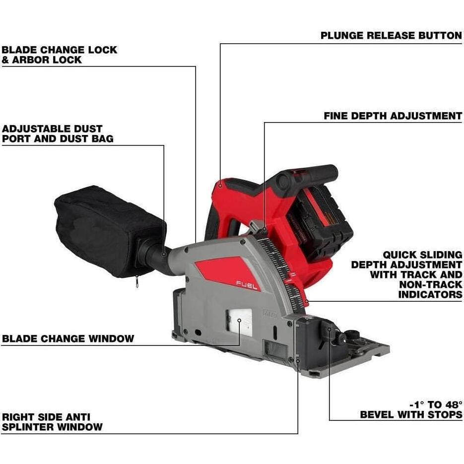 Sierra Circular Inalámbrica Milwaukee M18 Fuel 18V 6-1/2"