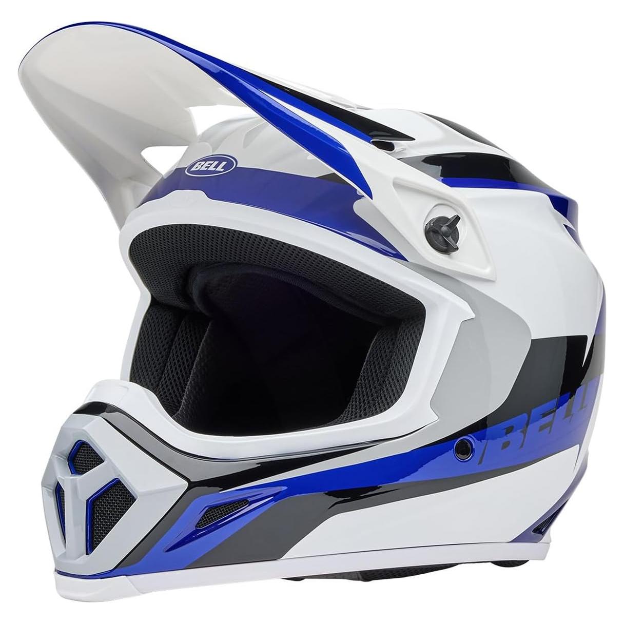 Casco de Motocross BELL MX-9 MIPS Azul/Blanco Grande