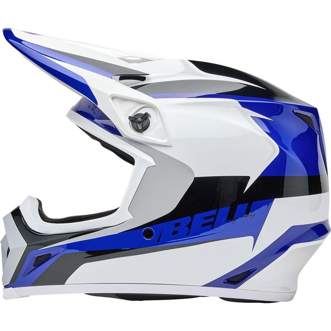 Casco de Motocross BELL MX-9 MIPS Azul/Blanco Grande