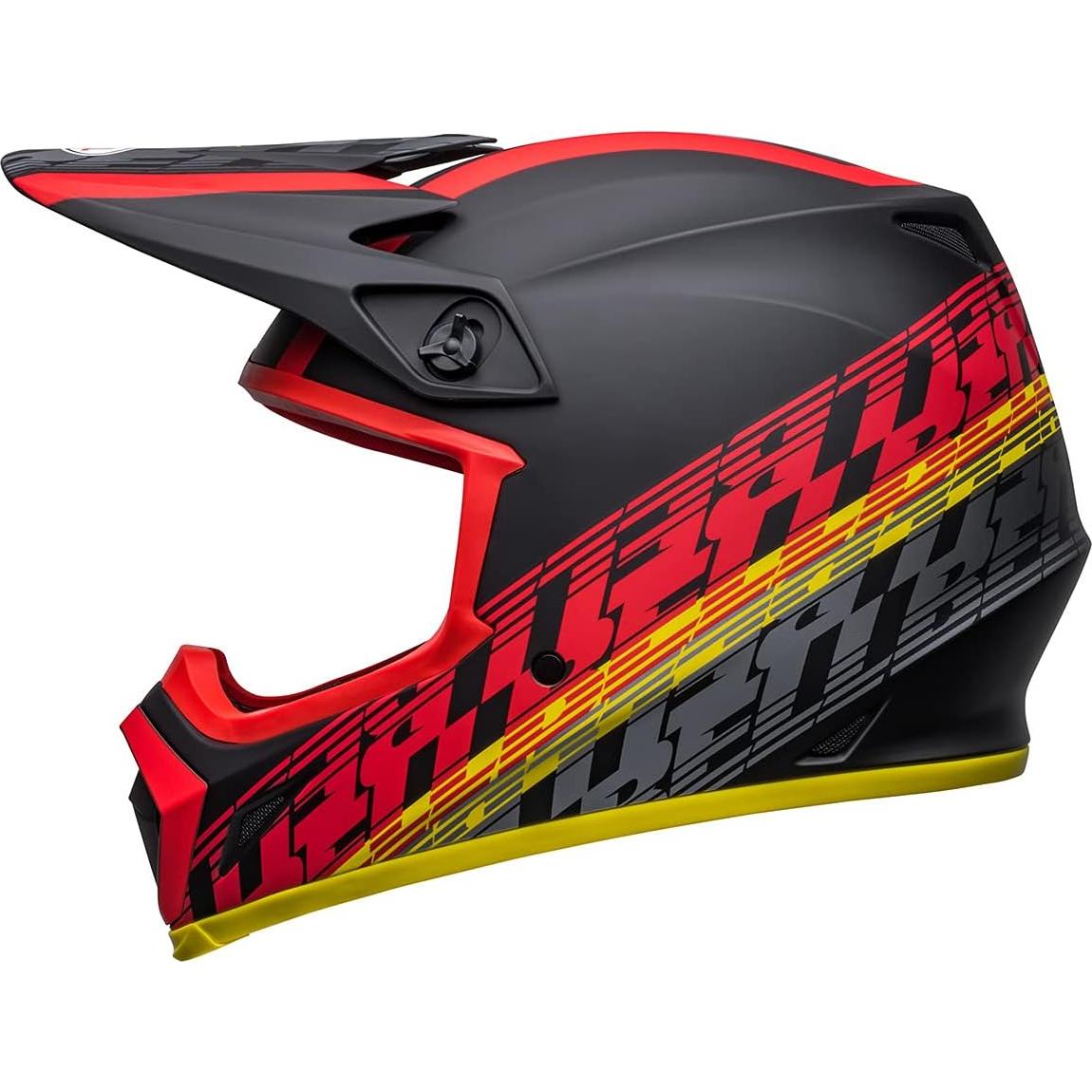 Casco de Motocross BELL MX-9 MIPS Negro/Rojo Ajustable