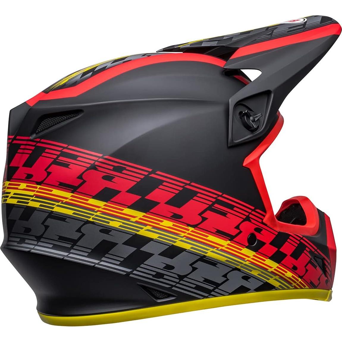 Casco de Motocross BELL MX-9 MIPS Negro/Rojo Ajustable