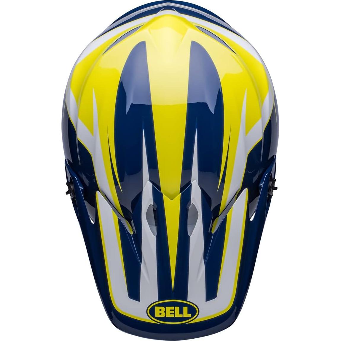 Casco de Motocross BELL MX-9 MIPS Azul Amarillo Grande