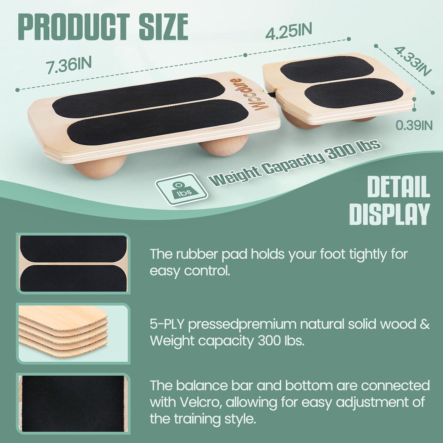 Fortalecedor de Tobillo Woodure con 3 Niveles para Rehabilitación