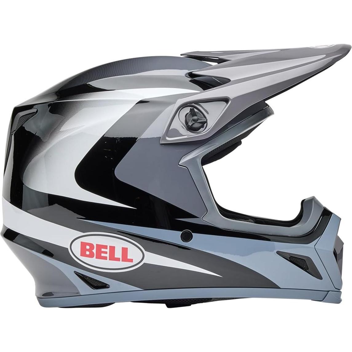 Casco de Motocross BELL MX-9 MIPS Negro/Blanco 2,22 kg