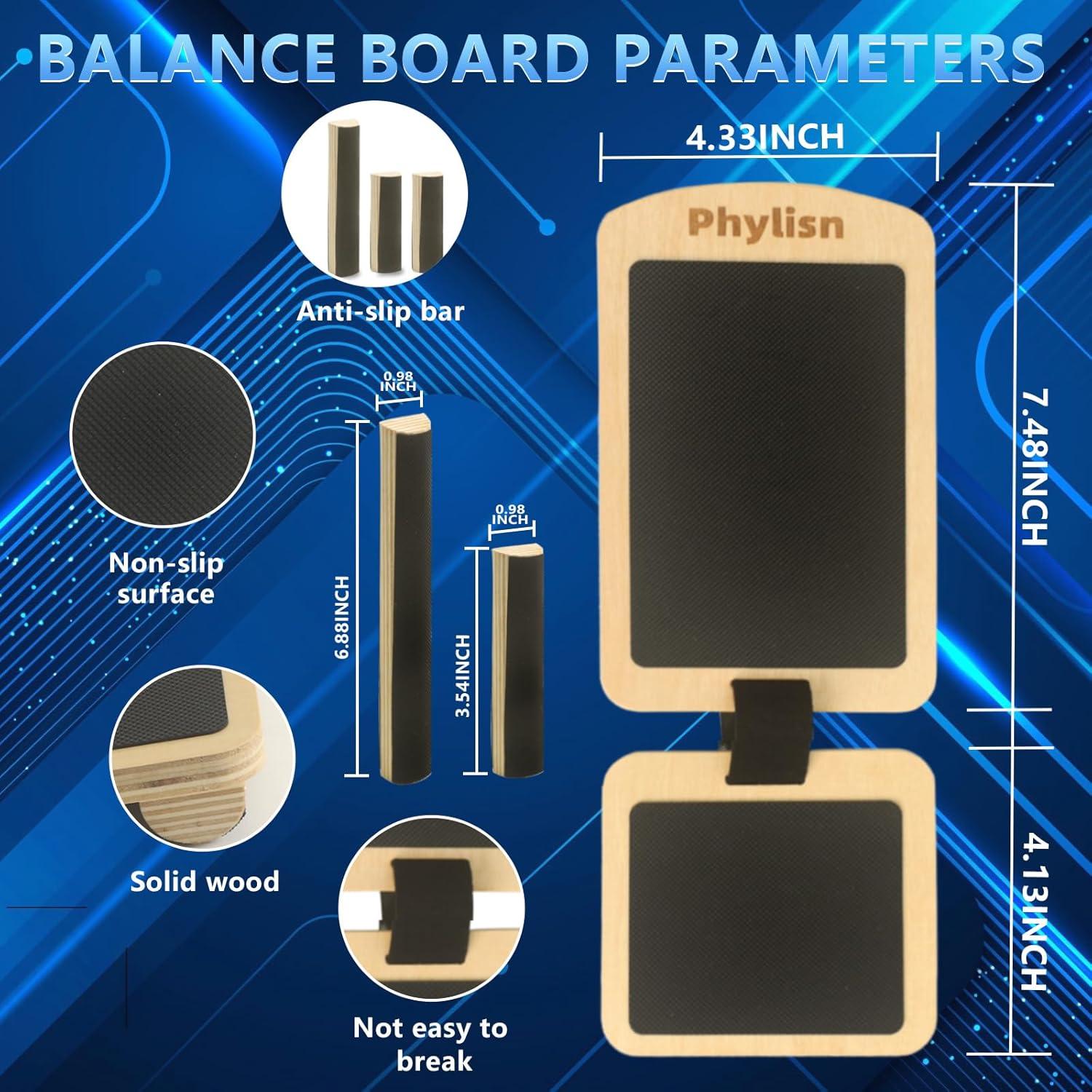 Ejercitador de Tobillo Phylisn - Tabla de Equilibrio 28.5x11cm