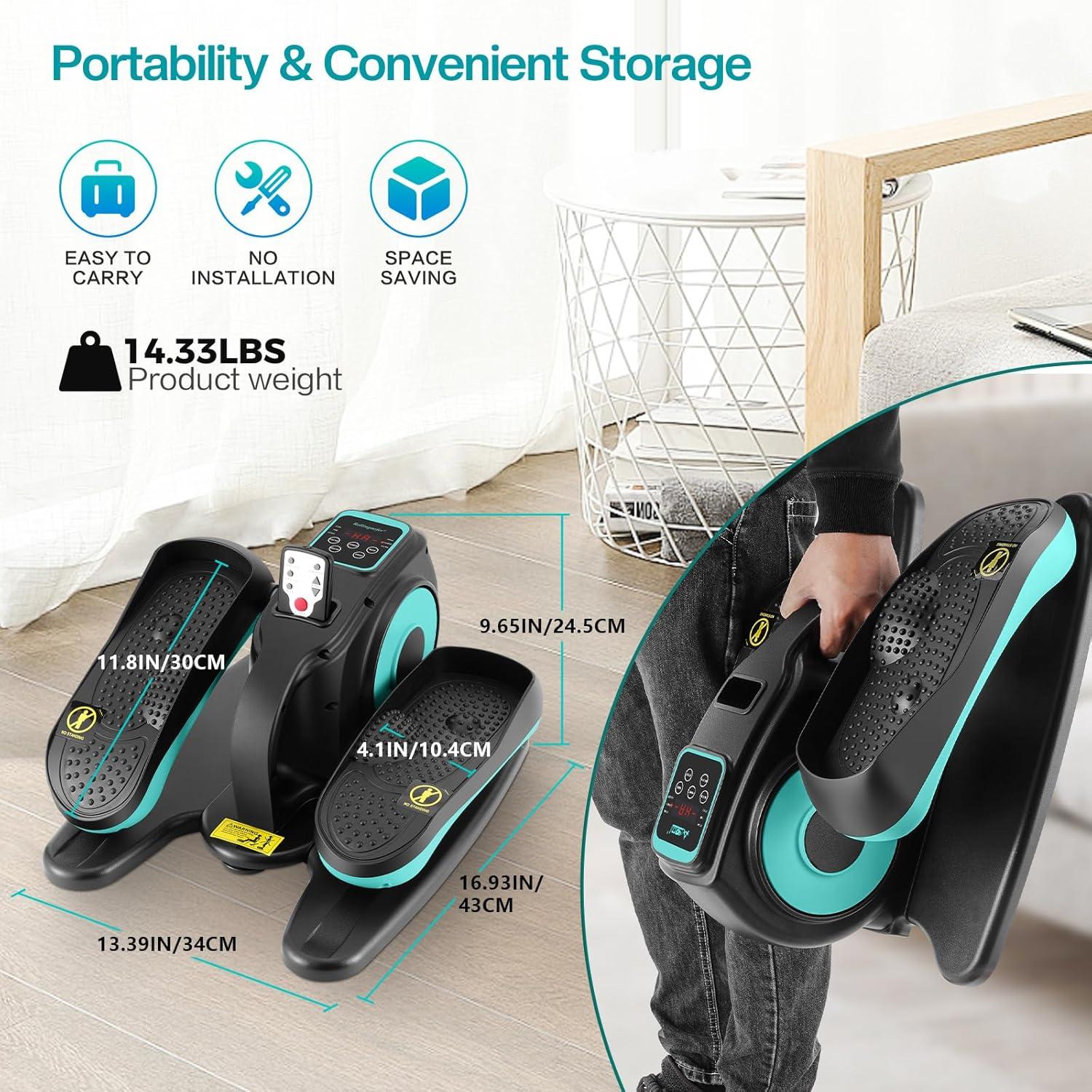 Máquina Elíptica Bajo Escritorio AODI EM02 Verde, Silenciosa y Portátil