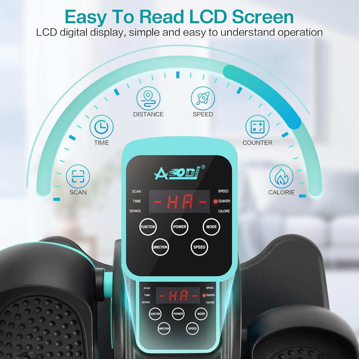 Máquina Elíptica Bajo Escritorio AODI EM02 Verde, Silenciosa y Portátil