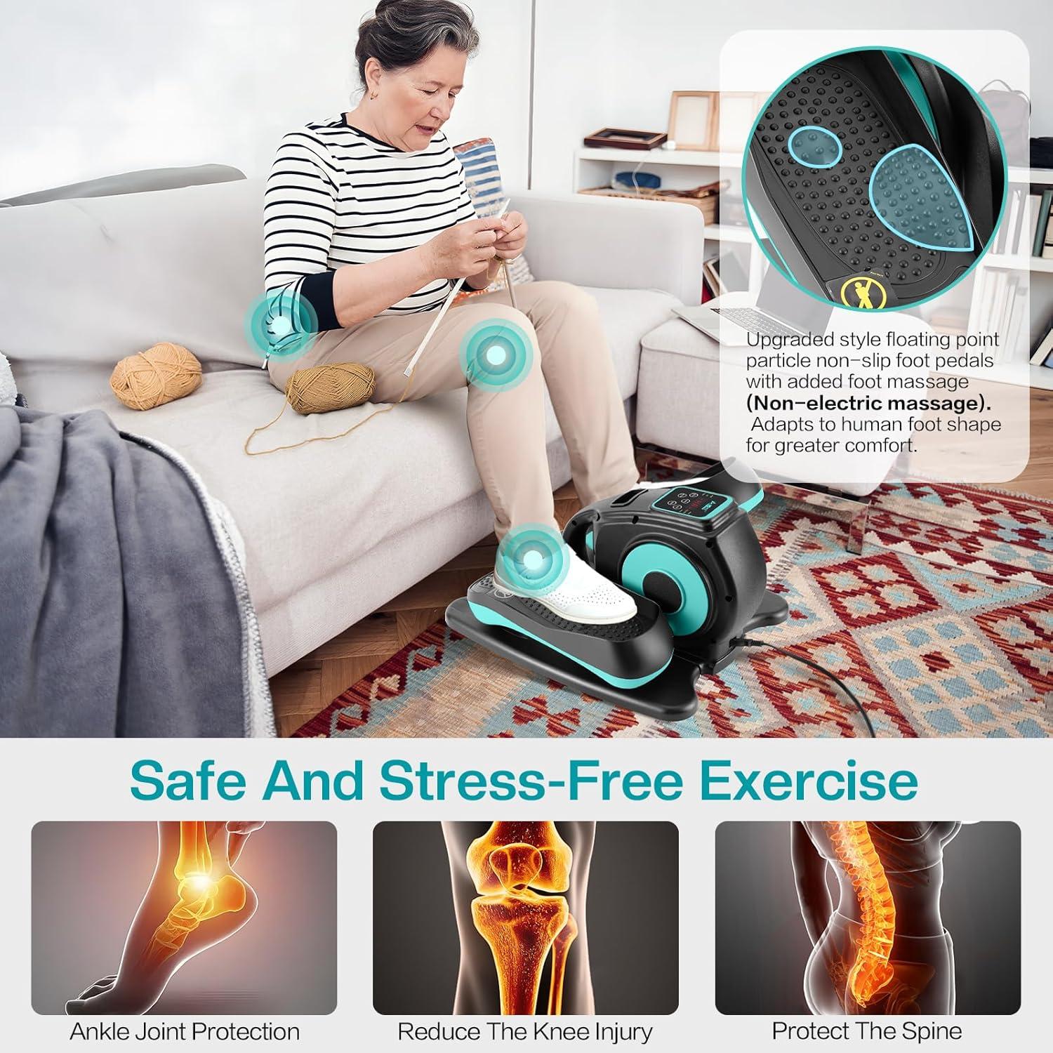 Máquina Elíptica Bajo Escritorio AODI EM02 Verde, Silenciosa y Portátil