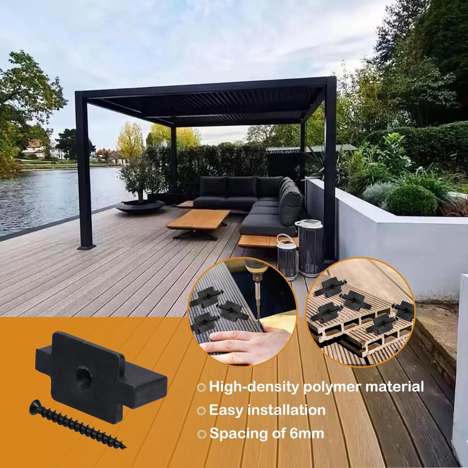 500 Sujetadores Ocultos JIUZILIH para Tableros de Compuesto