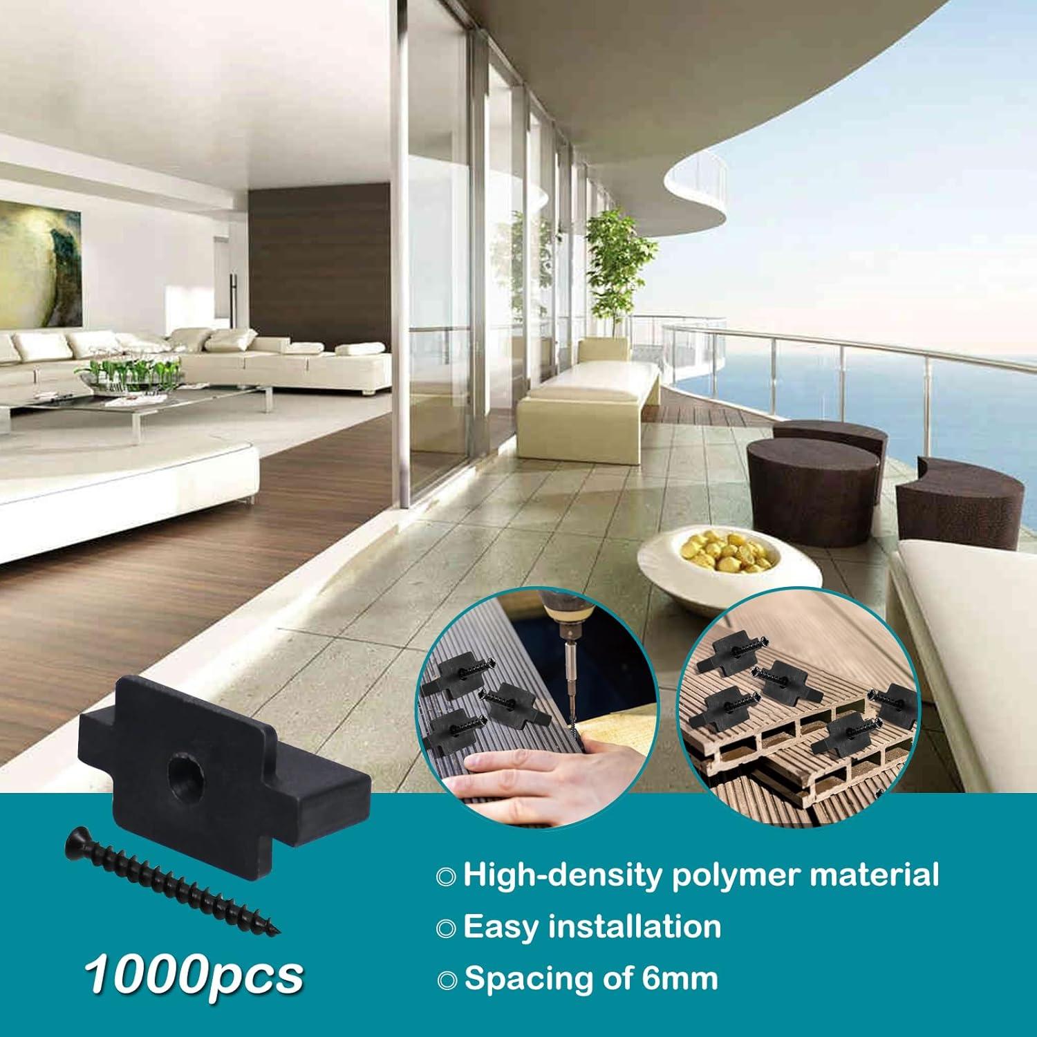 1000 Sujetadores Ocultos JIUZILIH para Tableros de Compuesto