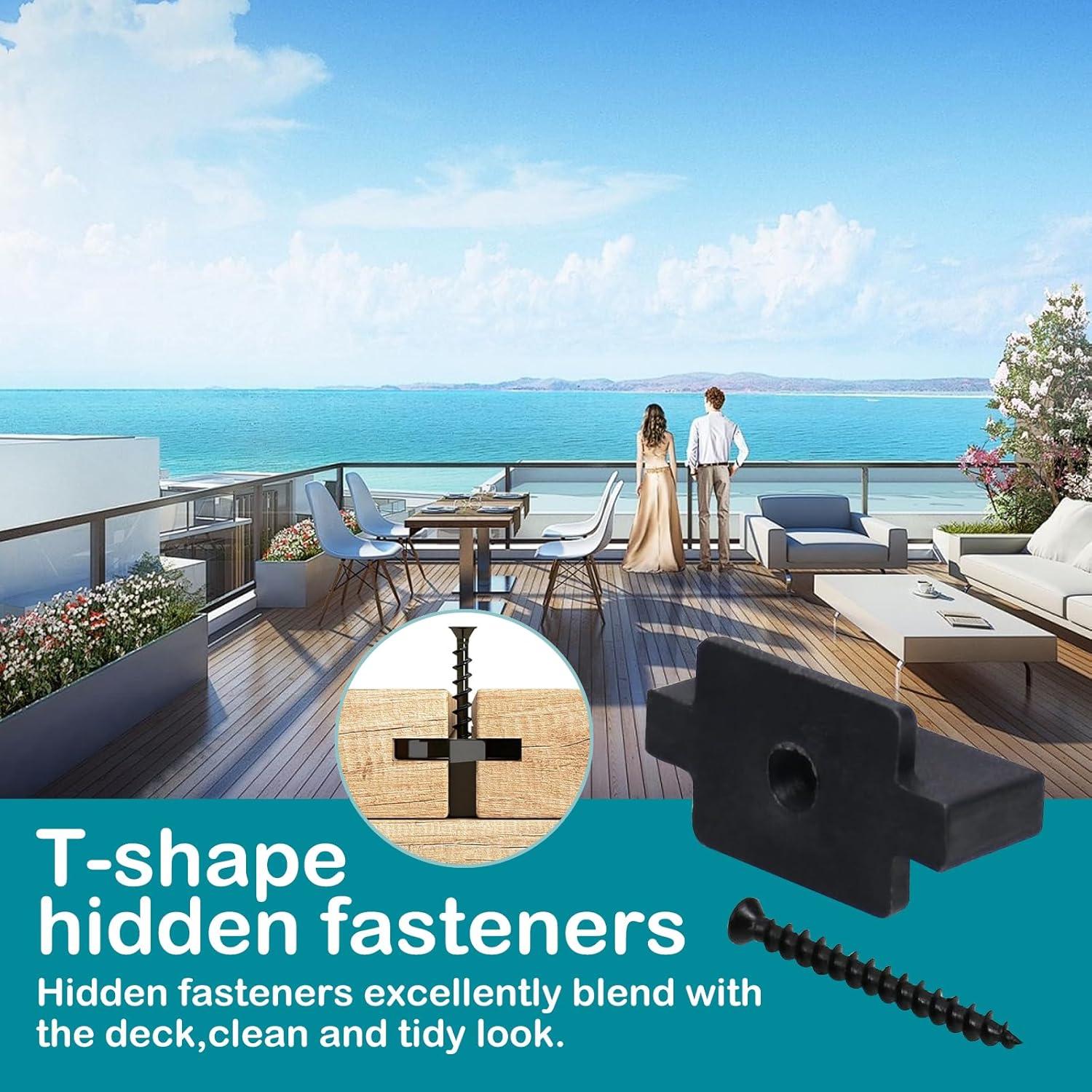 1000 Sujetadores Ocultos JIUZILIH para Tableros de Compuesto