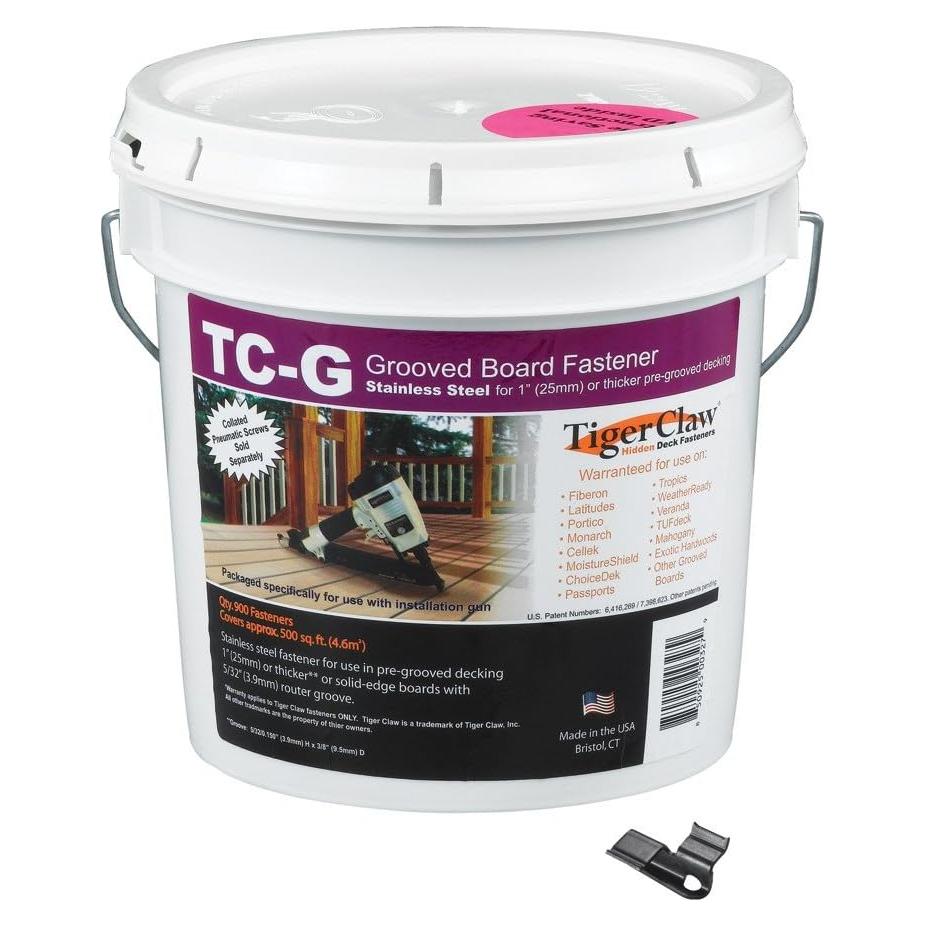 Sujetadores Ocultos para Deck Tiger Claw TC-G 900 Piezas