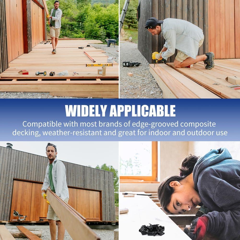 Paquete de 100 Clips y Tornillos para Deck HKZTUY - Acero Inoxidable