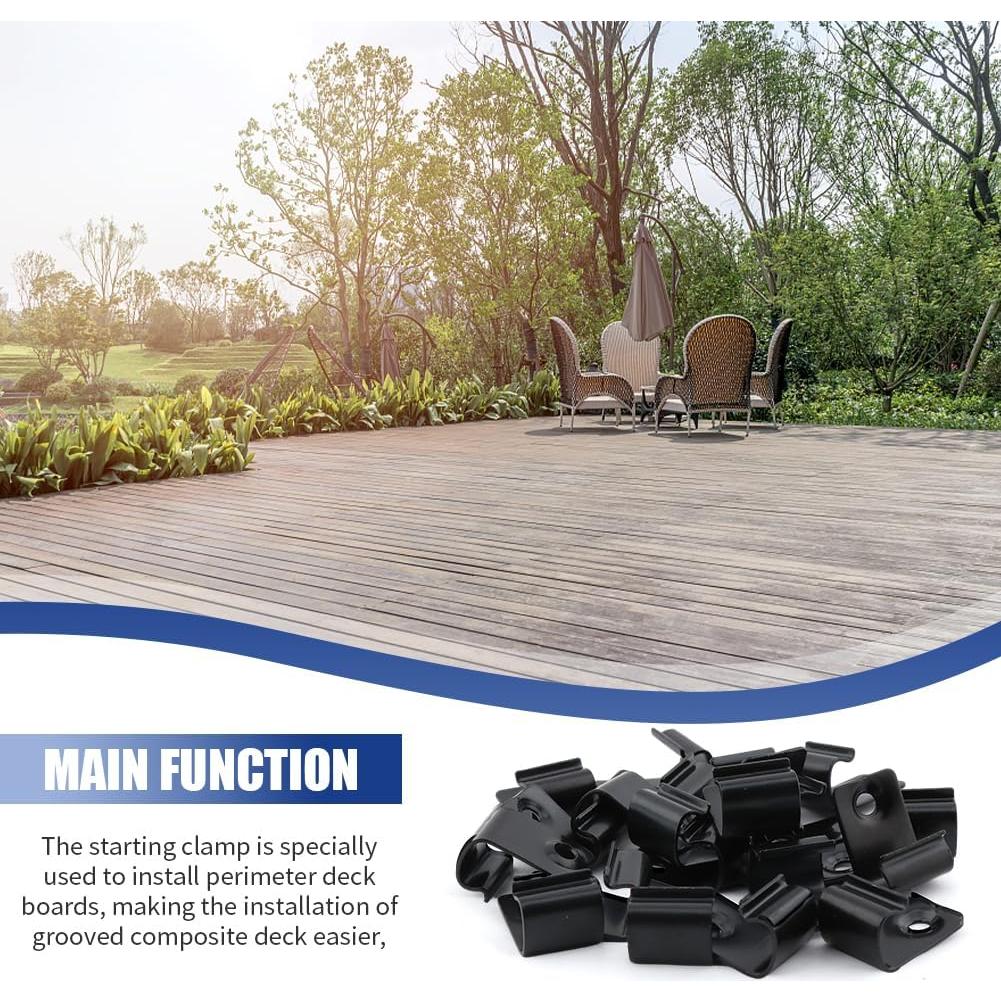 Paquete de 100 Clips y Tornillos para Deck HKZTUY - Acero Inoxidable