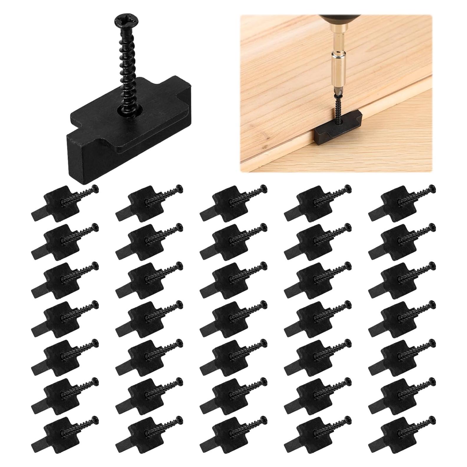 500 Sujetadores Ocultos Bucherry + Tornillos de 40mm Negro