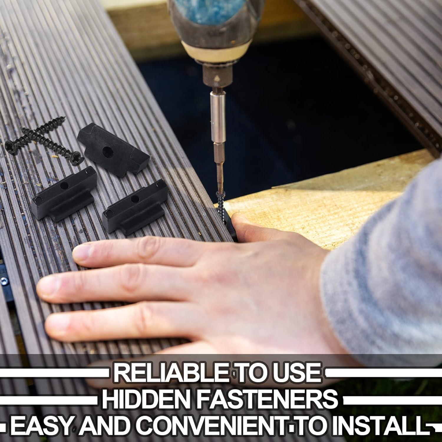 500 Sujetadores Ocultos Bucherry + Tornillos de 40mm Negro