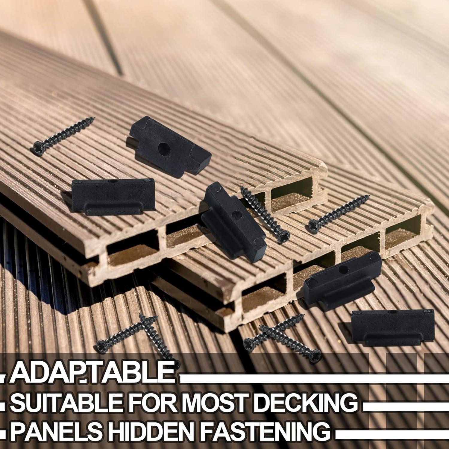 500 Sujetadores Ocultos Bucherry + Tornillos de 40mm Negro