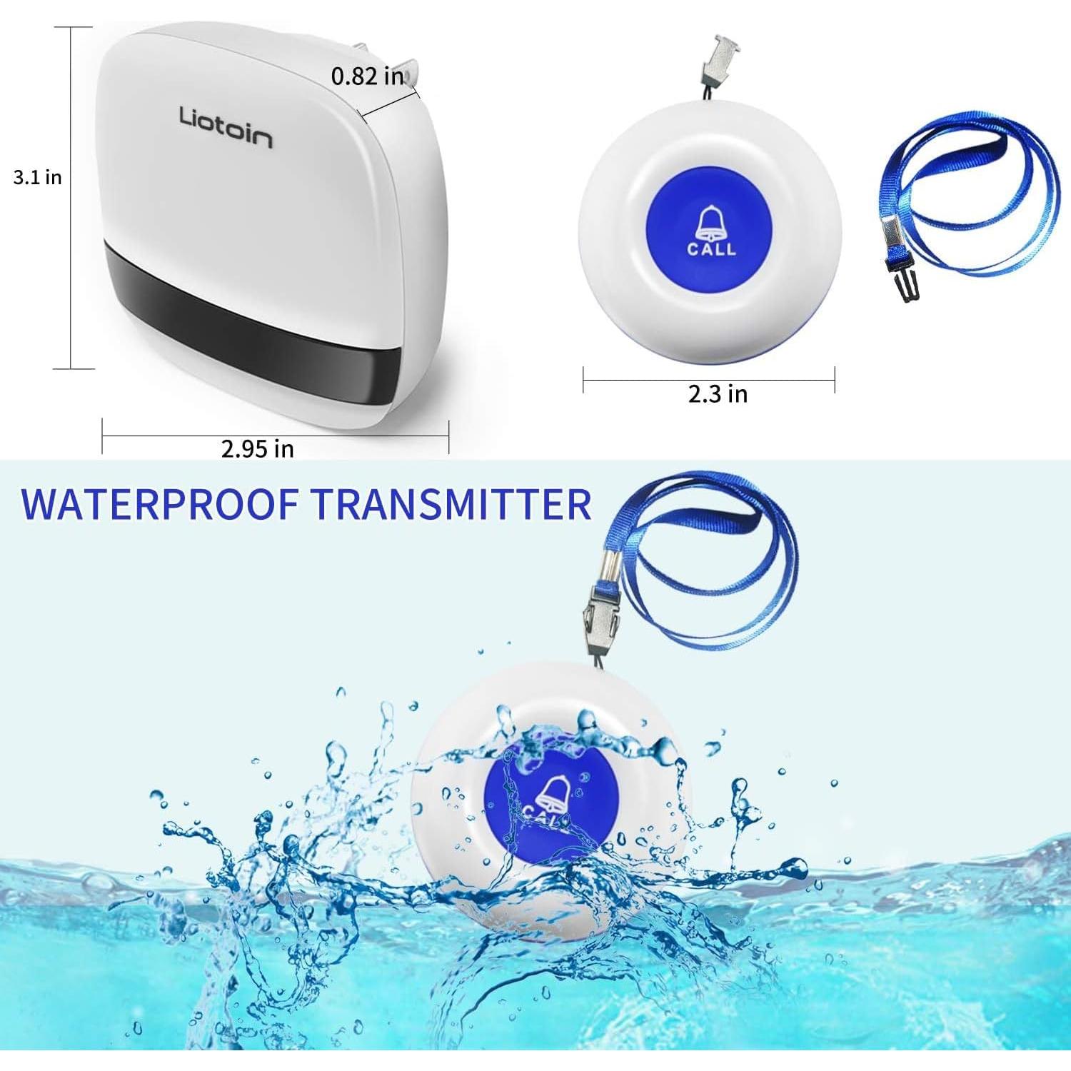 Sistema de Alarma SOS Inalámbrico Liotoin 5 Botones 5 Receptores