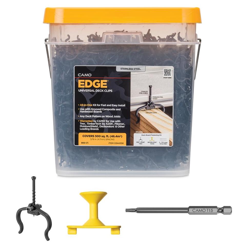 Clip de Borde Oculto CAMO EDGE 900 unidades para Decks