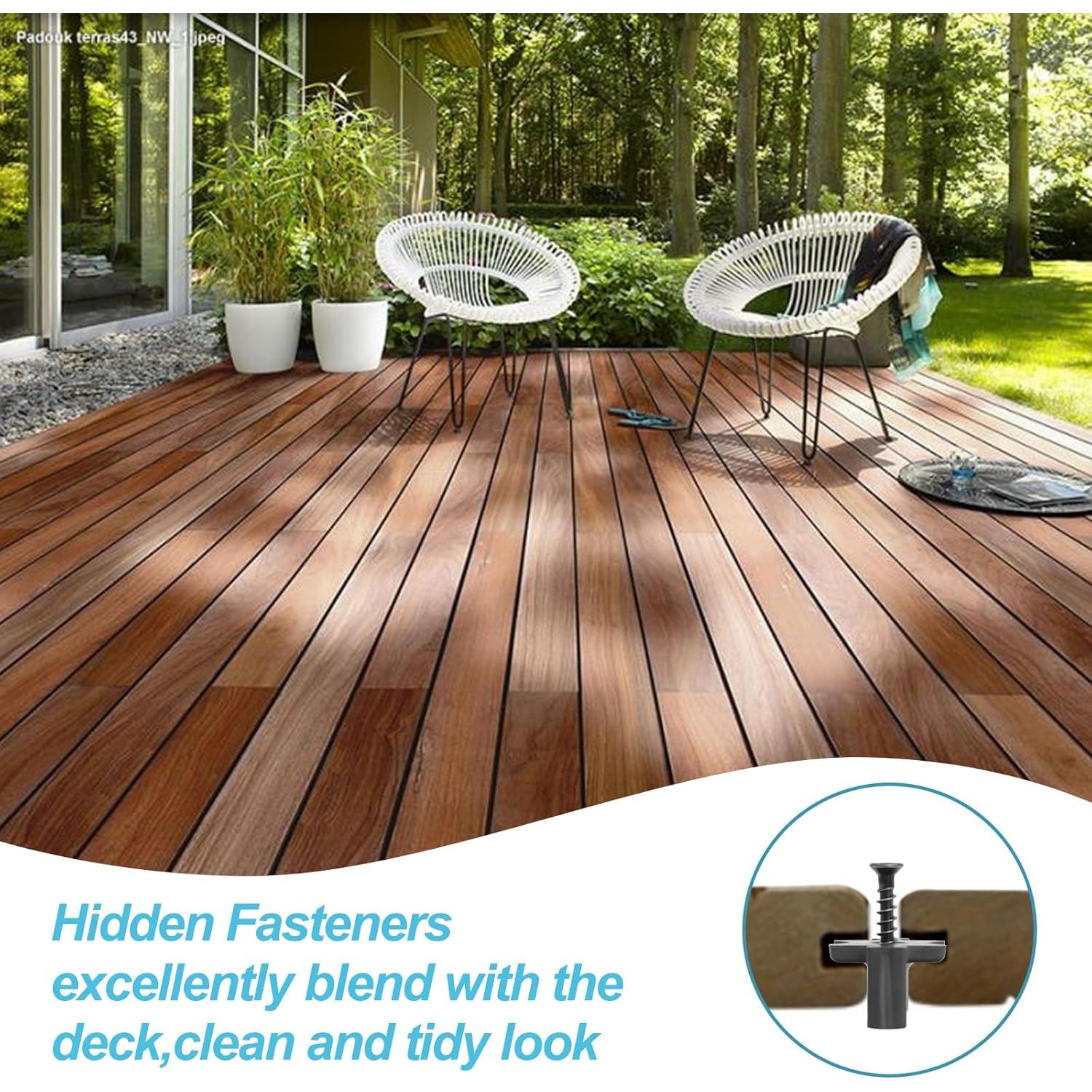 Clips para Deck de Compuesto Drrowft 1200 Sujetadores Ocultos