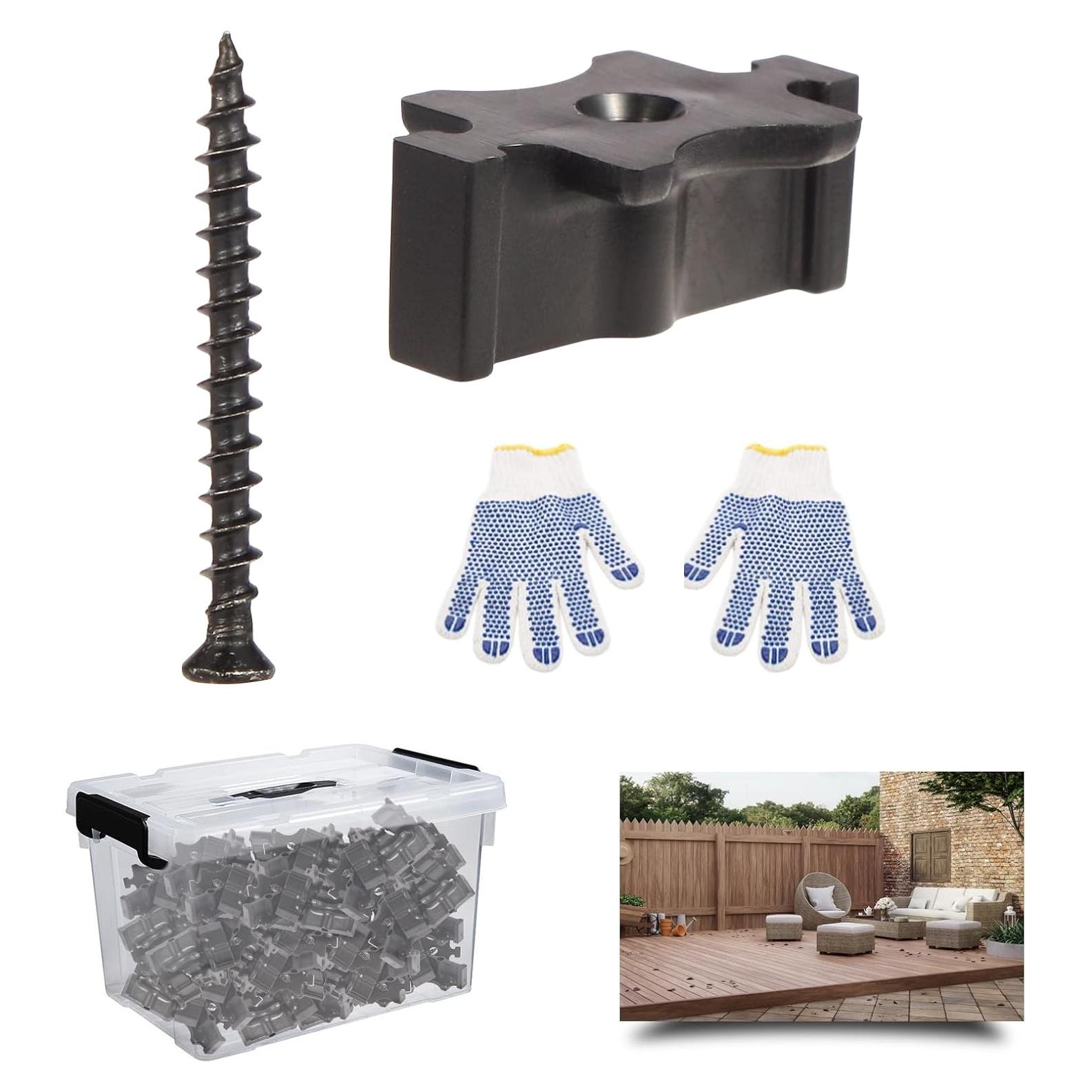 Paquete de 1000 Sujetadores Ocultos de Plástico para Deck Compuesto
