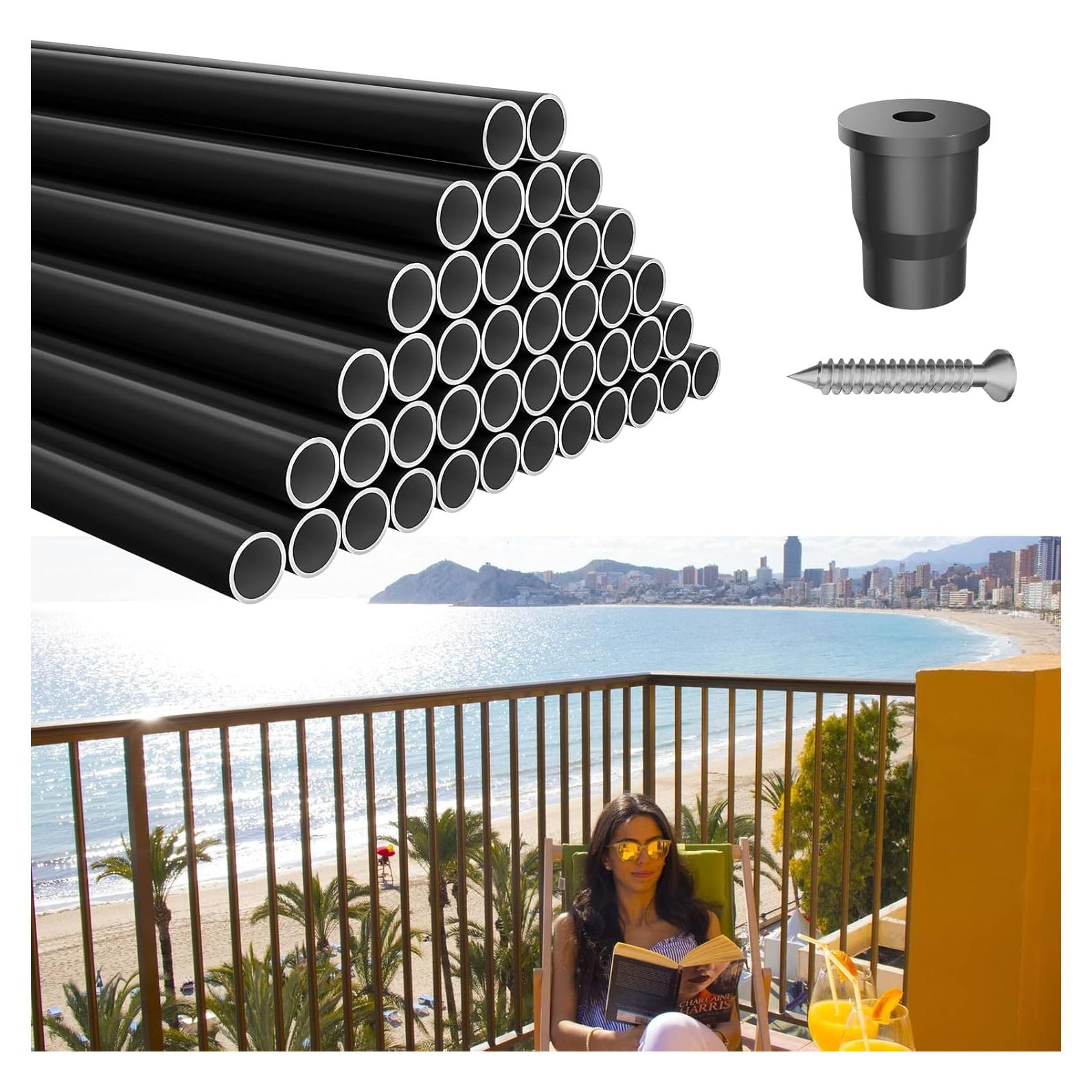 Paquete de 100 Balustres de Aluminio Redondos 91.44 cm