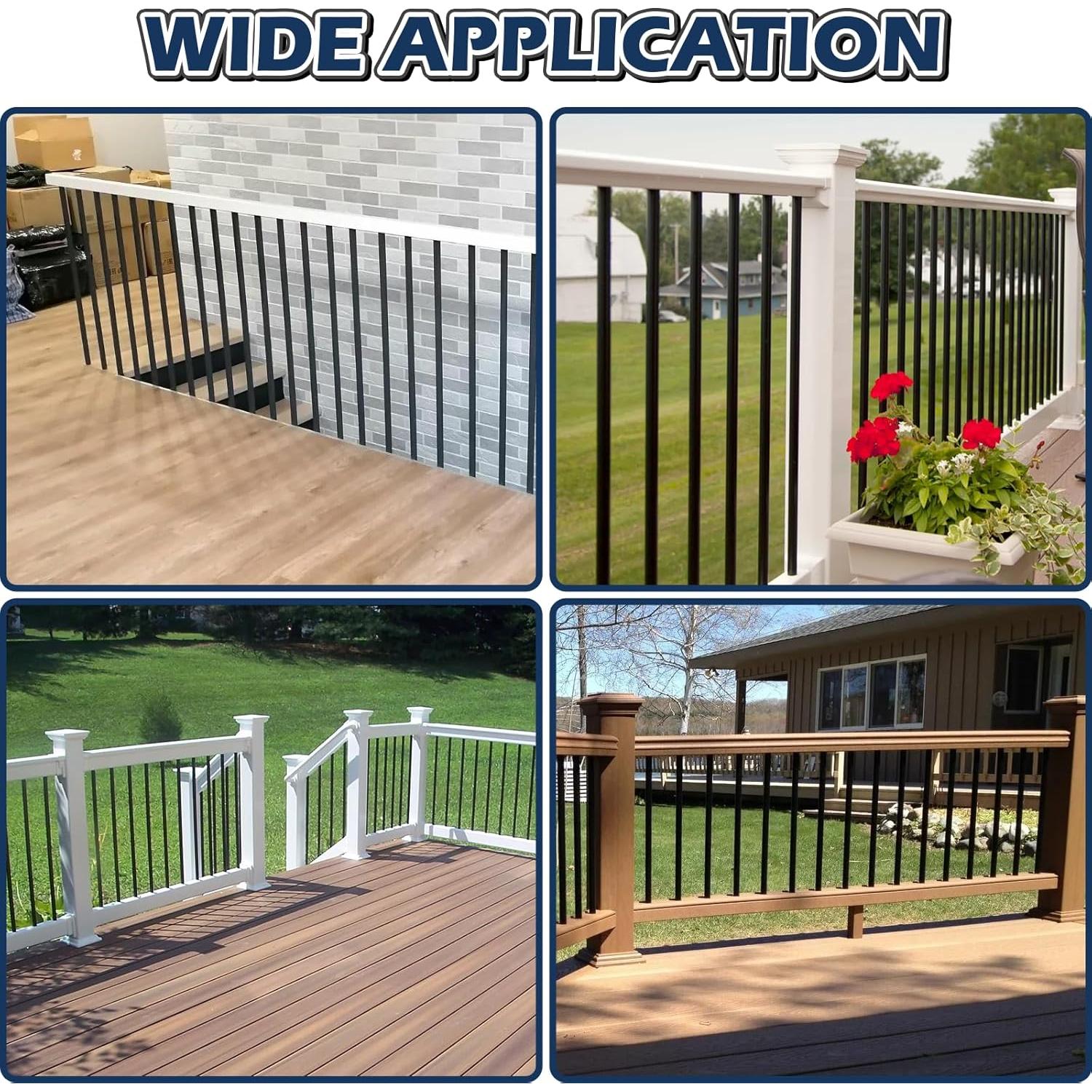 Paquete de 100 Balustres de Aluminio Redondos 91.44 cm