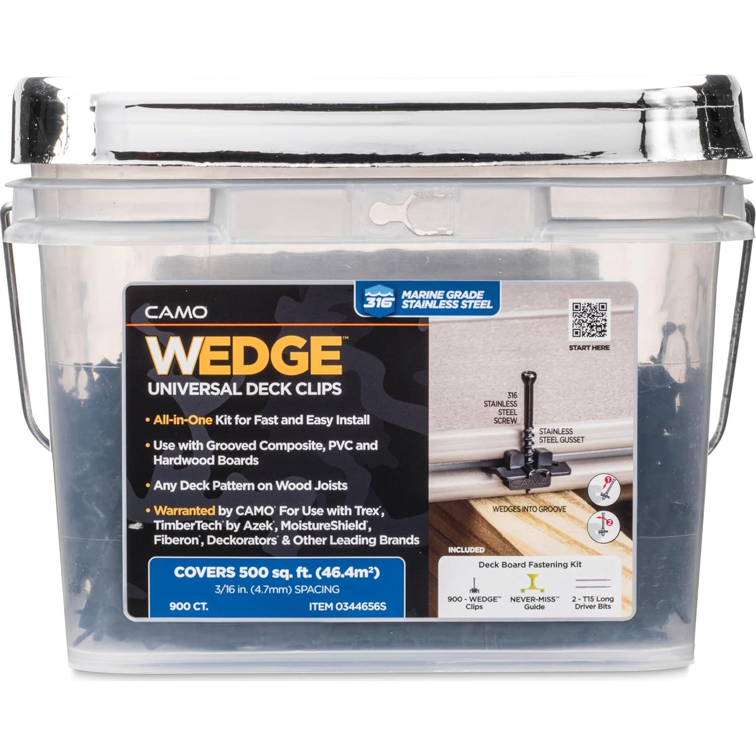 Clips Ocultos para Deck CAMO WEDGECLIPS 900 Unidades