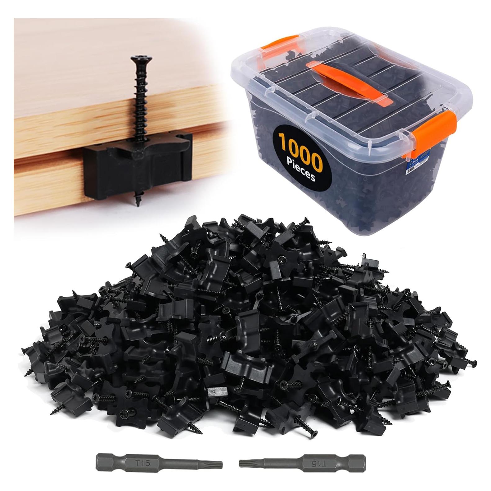 1000 Sujetadores Ocultos para Deck NutroLab con Tornillos Torx