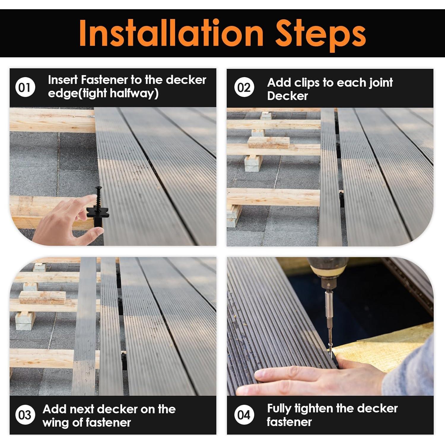 1000 Sujetadores Ocultos para Deck NutroLab con Tornillos Torx