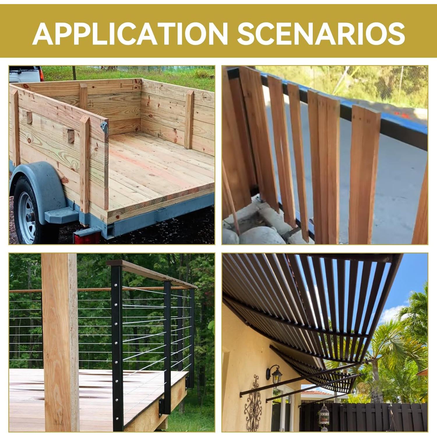 300Pcs #14 x 2-3/4" Trailer Deck Screws - T30 Torx Self-Tapping Wood to Metal Screws with Reamer Tip | Heavy-Duty Fasteners for Trailers,Truck Beds & Metal Framing