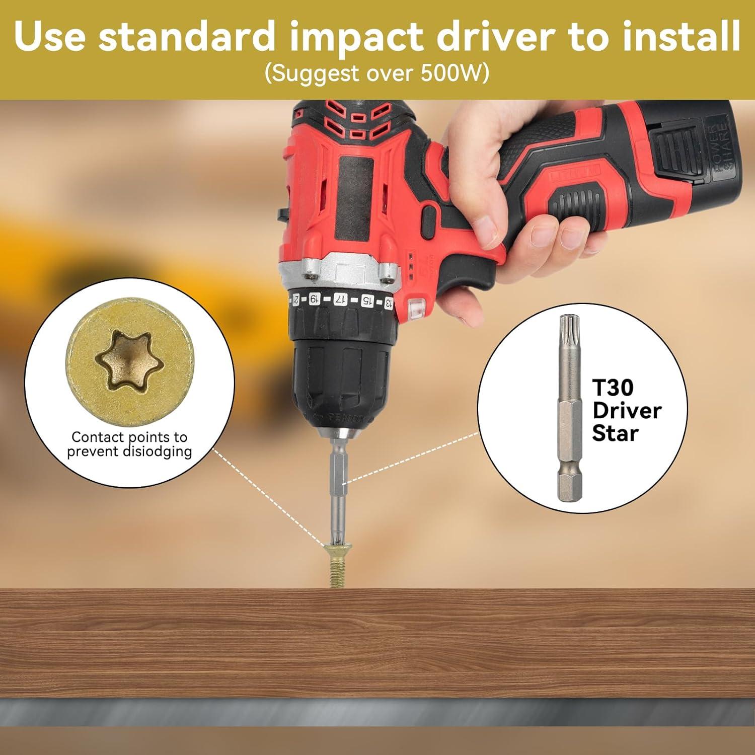 300Pcs #14 x 2-3/4" Trailer Deck Screws - T30 Torx Self-Tapping Wood to Metal Screws with Reamer Tip | Heavy-Duty Fasteners for Trailers,Truck Beds & Metal Framing