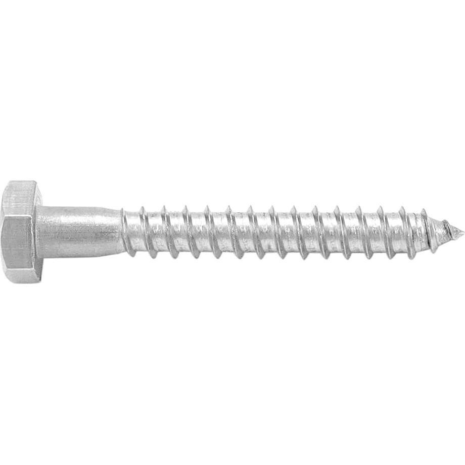 Tornillos de Anclaje Hexagonales QWORK 50 PCS 6.4x5.1 cm Acero Inoxidable