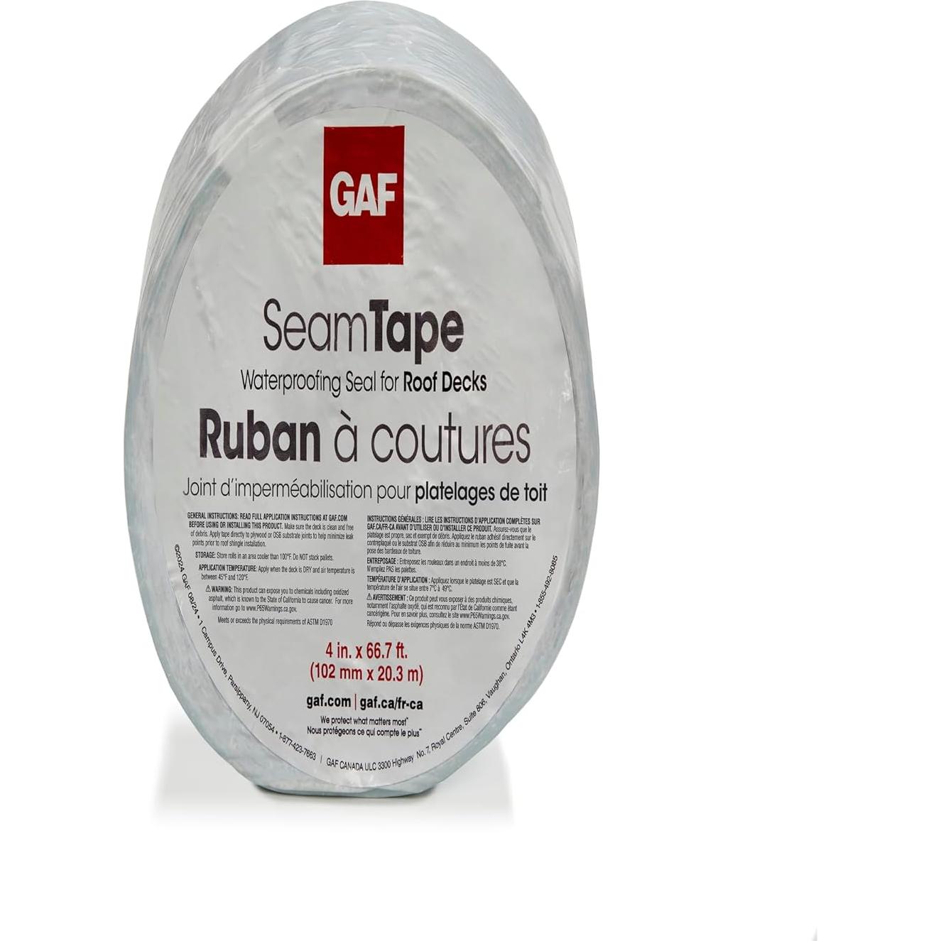 Cinta de Costura para Techo GAF 10 cm x 20 m - Impermeable