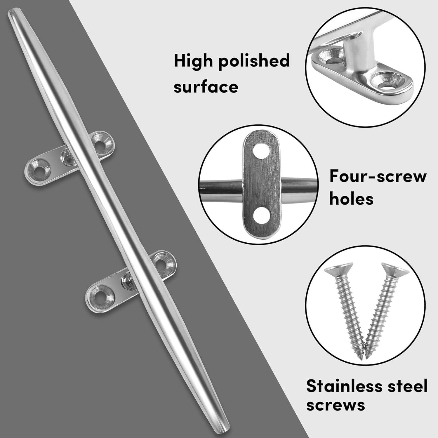 Grampas de Barco Acero Inoxidable 316 ORLANG 12 Pulgadas 4 Pzas