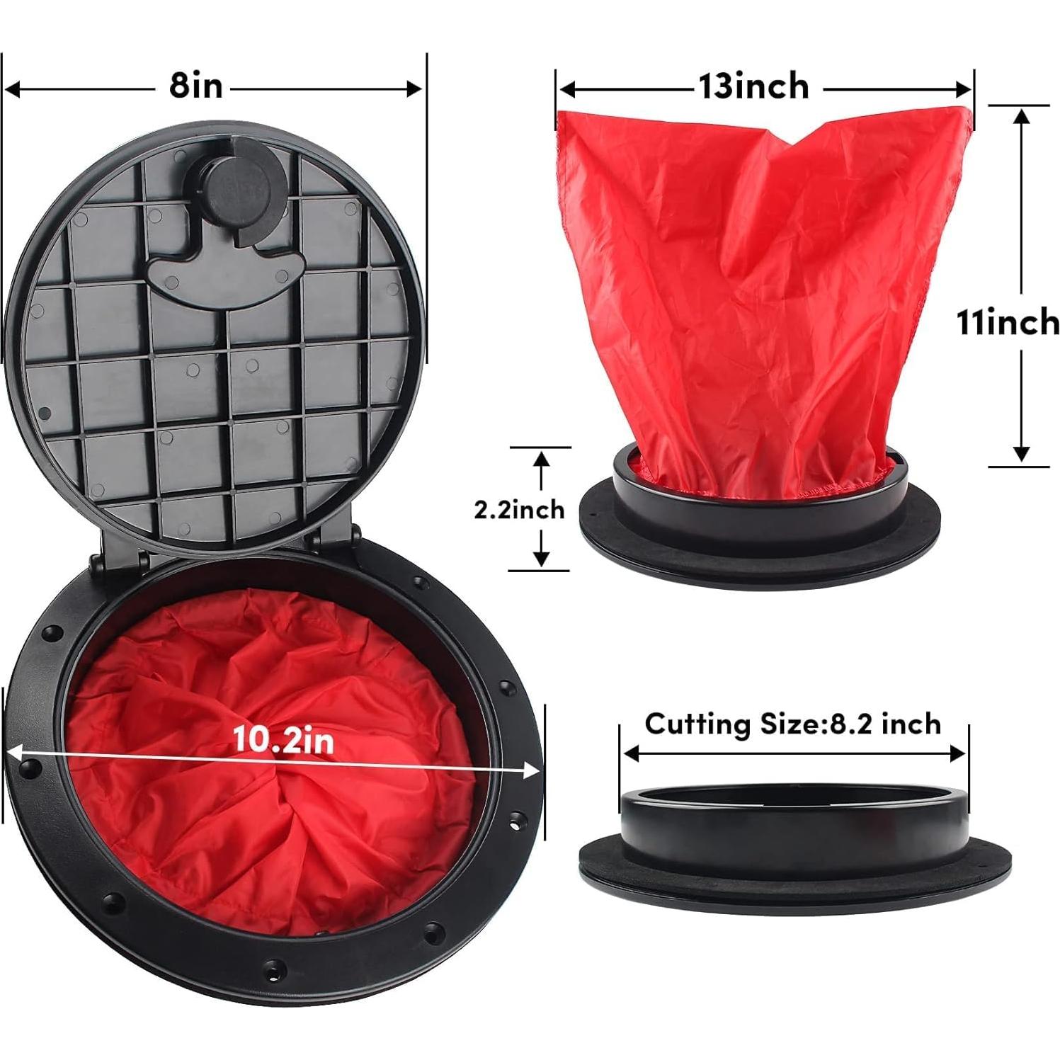 Kit de Placa de Cubierta para Kayak VEITHI 15.24 cm Negro