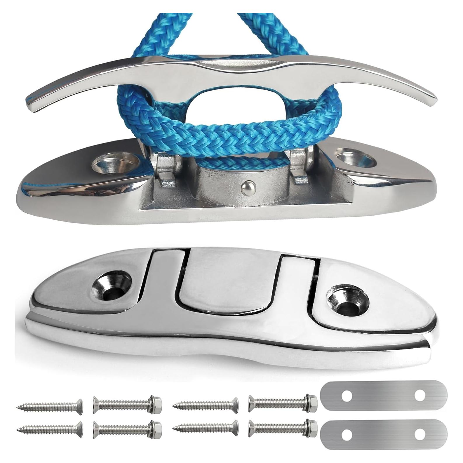 Cleats Plegables de Barco VEITHI Acero Inoxidable 316 12.1 cm