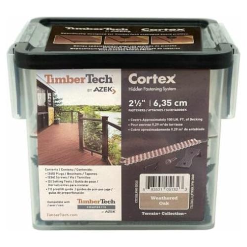 Fijaciones Ocultas Cortex TimberTech - Roble Envejecido 100 m