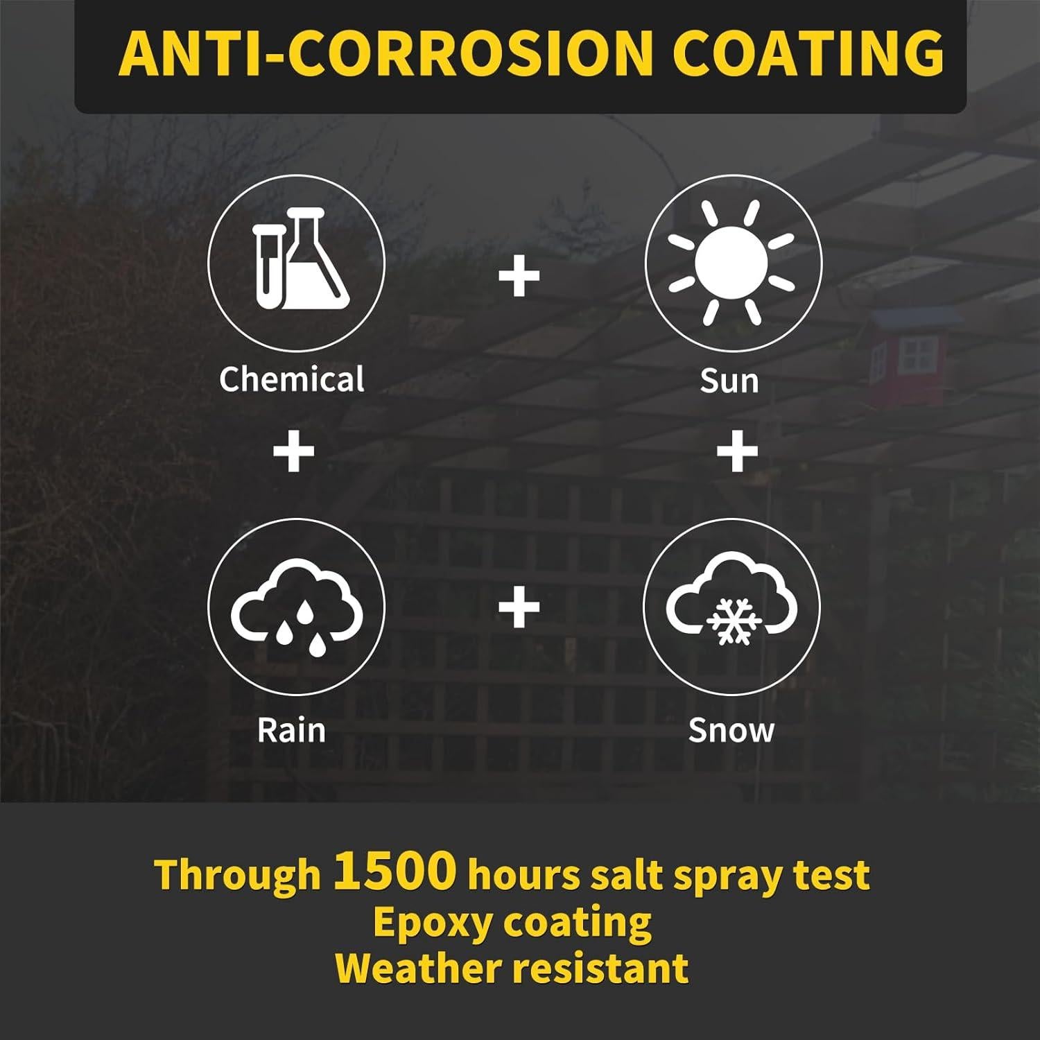 Tornillos de Madera FIXLINK #10 x 76mm, 105 Pcs, Resistencia Óxido